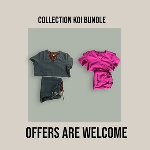 Koi Lite set flamingo pink & Koi Basics Caribbean blue